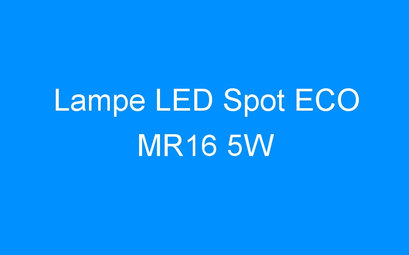 You are currently viewing Lampe LED Spot ECO MR16 5W