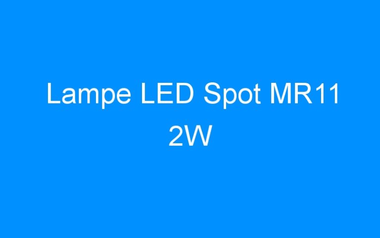 Lire la suite à propos de l’article Lampe LED Spot MR11 2W