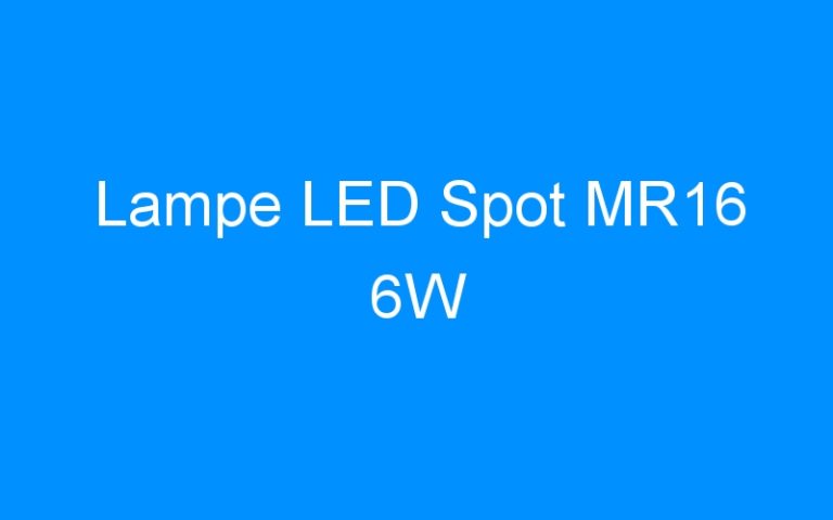 Lire la suite à propos de l’article Lampe LED Spot MR16 6W