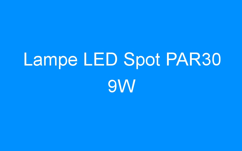 You are currently viewing Lampe LED Spot PAR30 9W